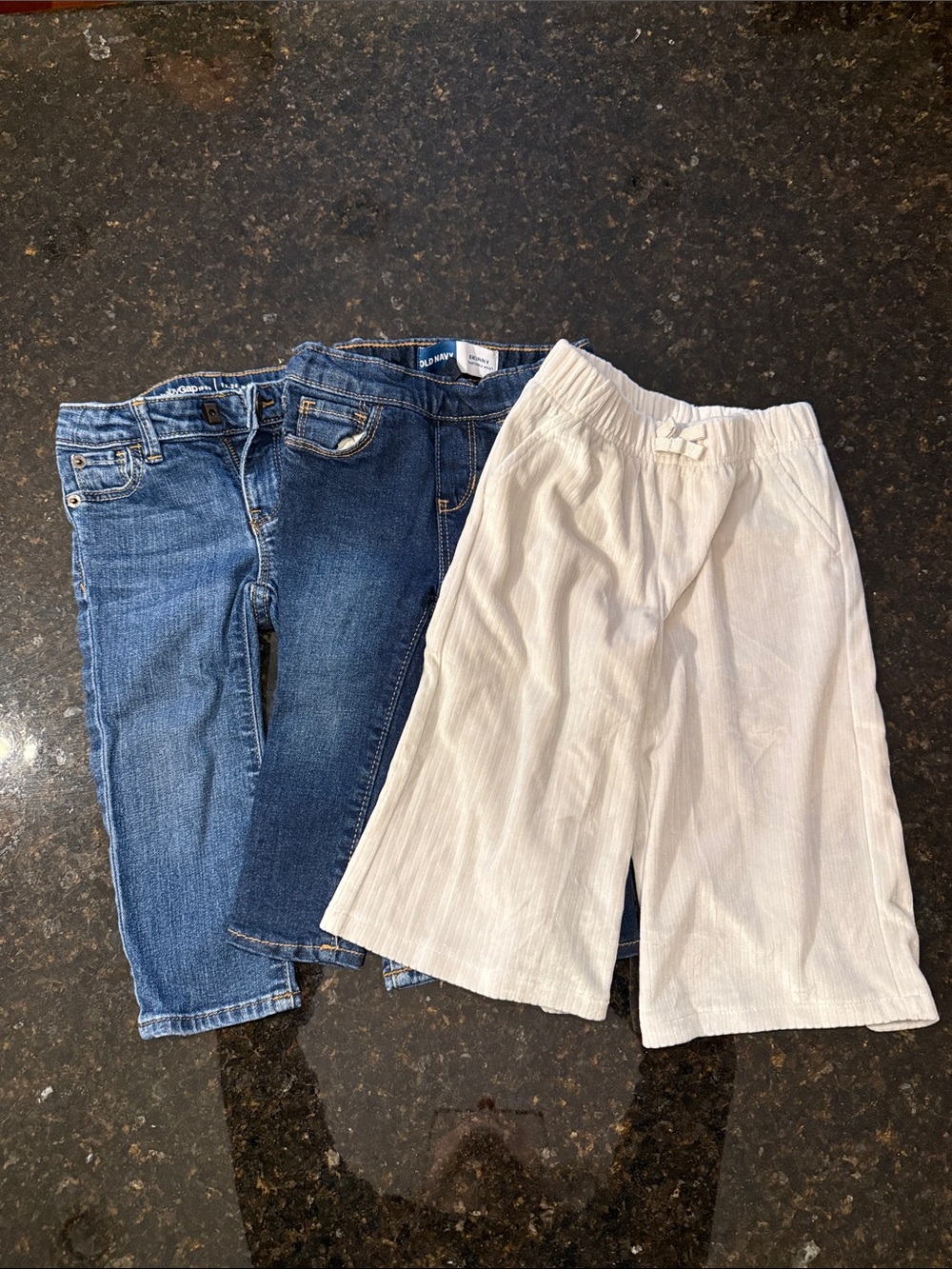 2 pairs jeans and 1 pant